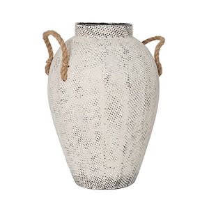 CUPI ΒΑΖΟ 26x26x41cm ΜΕΤΑΛΛΟ ΛΕΥΚΟ