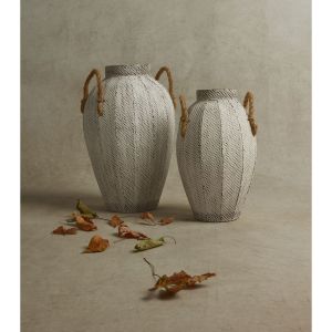 CUPI ΒΑΖΟ 26x26x41cm ΜΕΤΑΛΛΟ ΛΕΥΚΟ