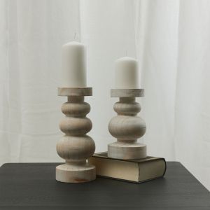 PIERRE ΚΗΡΟΠΗΓΙΟ 13x13x27cm ΞΥΛΟ ΛΕΥΚΟ ΦΥΣΙΚΟ