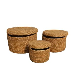 DEL MAR BOX ΚΟΥΤΙ ΑΠΟΘΗΚΕΥΣΗΣ SET 3ΤΜΧ 25x225x14cm SEAGRASS ΦΥΣΙΚΟ