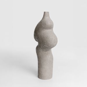 LUBANG ΒΑΖΟ 13x13x30cm POLYRESIN ΓΚΡΙ