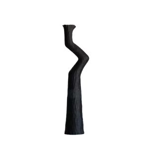 EMPLIR ΒΑΖΟ 9x6x24cm POLYRESIN ΜΑΥΡΟ ΜΑΤ