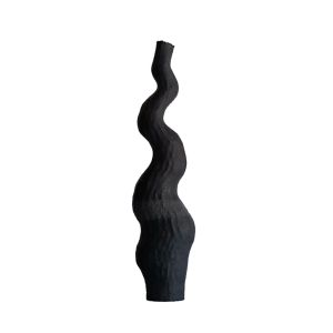 EMPLIR ΒΑΖΟ 11x8x30cm POLYRESIN ΜΑΥΡΟ ΜΑΤ