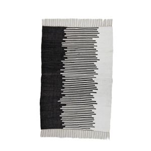 AVERY ΧΑΛΙ ΔΙΑΔΡΟΜΟΥ 150x80cm ΓΙΟΥΤΑ ΛΕΥΚΟ ΜΑΥΡΟ ΒΑΜΒΑΚΙ