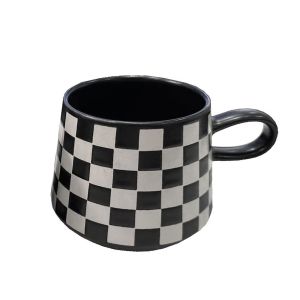 BLEND ΚΟΥΠΑ 8x8x8cm STONEWARE ΜΑΥΡΟ ΛΕΥΚΟ