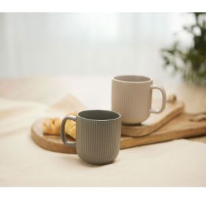 ORIGO ΚΟΥΠΑ 9x9x10cm NEW BONE CHINA ΜΠΕΖ