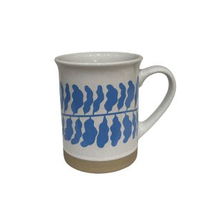 YDRA ΚΟΥΠΑ 10x10x12cm STONEWARE ΛΕΥΚΟ ΓΑΛΑΖΙΟ ΜΠΕΖ