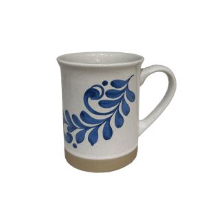 YDRA ΚΟΥΠΑ 10x10x12cm STONEWARE ΛΕΥΚΟ ΓΑΛΑΖΙΟ ΜΠΕΖ