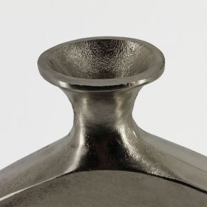 ABSTRACT CIRCLE ΒΑΖΟ 37x5x45cm ΑΛΟΥΜΙΝΙΟ SILVER NICKEL