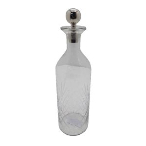SHIRAN ΜΠΟΥΚΑΛΑ 10x10x37cm ΓΥΑΛΙ ΔΙΑΦΑΝΟ SILVER ΑΛΟΥΜΙΝΙΟ