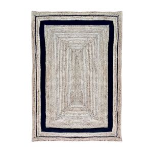 REVA ΧΑΛΙ ΣΑΛΟΝΙΟΥ 200x300cm ΓΙΟΥΤΑ ΦΥΣΙΚΟ ΜΑΥΡΟ ΒΑΜΒΑΚΙ