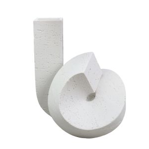 GORM ΒΑΖΟ 21x19x25cm POLYRESIN ΛΕΥΚΟ