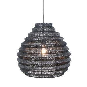 SOLEIL ΦΩΤΙΣΤΙΚΟ ΟΡΟΦΗΣ 49x49x45cm ΜΕΤΑΛΛΟ ΜΑΥΡΟ ΣΧΟΙΝΙ