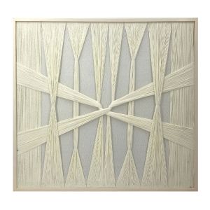 WALK WILD ΠΙΝΑΚΑΣ ΔΙΑΚΟΣΜΗΣΗΣ 80x80x3cm ΞΥΛΟ ΛΕΥΚΟ ΝΗΜΑ ΛΕΥΚΟ