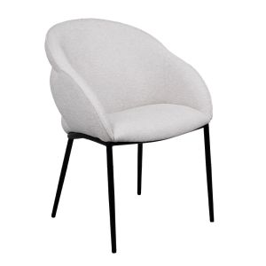 CARMEN ΚΑΡΕΚΛΑ ΠΟΛΥΘΡΟΝΑ CREAM ΜΑΥΡΟ ΜΑΤ 59x60.5x83.5cm