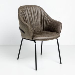 TOSCA ΚΑΡΕΚΛΑ ΠΟΛΥΘΡΟΝΑ ΚΑΦΕ ΜΑΥΡΟ ΜΑΤ 62x63x90.5cm