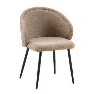 FIGARO ΚΑΡΕΚΛΑ ΠΟΛΥΘΡΟΝΑ BEIGE ΜΑΥΡΟ 58x58.5x78.5cm