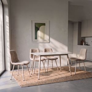 PRIMO ΚΑΡΕΚΛΑ BEIGE CREAM 45x53x84cm