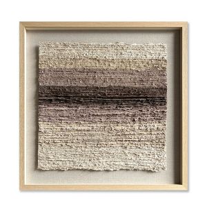 EARTHSCAPE SQUARE ΠΙΝΑΚΑΣ ΔΙΑΚΟΣΜΗΣΗΣ 80x80x4cm ΧΑΡΤΙ ΜΠΕΖ ΚΑΦΕ ΓΥΑΛΙ ΦΥΣΙΚΟ