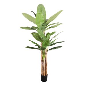 BANANA ΔΕΝΤΡΟ ΤΕΧΝΗΤΟ ΣΕ ΓΛΑΣΤΡΑ 240cm PVC ΠΡΑΣΙΝΟ ΜΑΥΡΟ ΤΣΙΜΕΝΤΟ