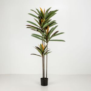 EDGE IRON ΔΕΝΤΡΟ ΤΕΧΝΗΤΟ ΣΕ ΓΛΑΣΤΡΑ 180cm PVC ΠΡΑΣΙΝΟ ΜΑΥΡΟ ΤΣΙΜΕΝΤΟ