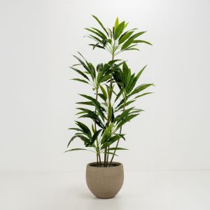 VELVET TREE ΔΕΝΤΡΟ ΤΕΧΝΗΤΟ ΣΕ ΓΛΑΣΤΡΑ 140cm PVC ΠΡΑΣΙΝΟ ΜΑΥΡΟ ΤΣΙΜΕΝΤΟ