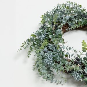 EUCALYPTUS 48 ΣΤΕΦΑΝΙ ΔΙΑΚΟΣΜΗΣΗΣ 48x48cm PVC ΠΡΑΣΙΝΟ