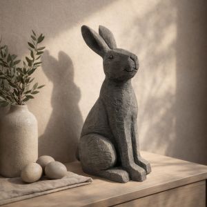 ROGER ΔΙΑΚΟΣΜΗΤΙΚΟ ΛΑΓΟΣ 21x16x40cm POLYRESIN ΓΚΡΙ