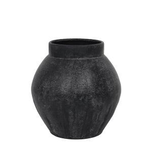LAVA ΒΑΖΟ 30x30x30cm ΜΕΤΑΛΛΟ ΜΑΥΡΟ