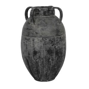 LAVA ΒΑΖΟ 30x30x50cm ΜΕΤΑΛΛΟ ΜΑΥΡΟ ΓΚΡΙ