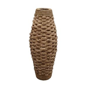 MARINA ΒΑΖΟ 25x25x62cm ΞΥΛΟ ΕΛΑΤΟΥ ΦΥΣΙΚΟ GRASS