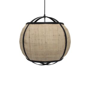 NUBIA ΦΩΤΙΣΤΙΚΟ ΟΡΟΦΗΣ 42x42x39cm ΣΧΟΙΝΙ ΦΥΣΙΚΟ ΜΑΥΡΟ BAMBOO