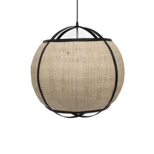 NUBIA ΦΩΤΙΣΤΙΚΟ ΟΡΟΦΗΣ 52x52x50cm ΣΧΟΙΝΙ ΦΥΣΙΚΟ ΜΑΥΡΟ BAMBOO