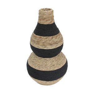 NUBIA ΒΑΖΟ 35x35x61cm ΣΧΟΙΝΙ ΦΥΣΙΚΟ ΜΑΥΡΟ PLYWOOD