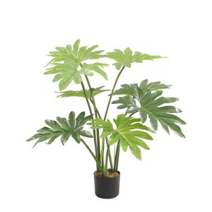 PHILODENDRON ΔΕΝΤΡΟ ΤΕΧΝΗΤΟ ΣΕ ΓΛΑΣΤΡΑ 80cm PEVA ΠΡΑΣΙΝΟ