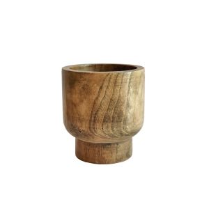CEDAR ΒΑΖΟ 21x21x24cm ΞΥΛΟ ΚΑΦΕ