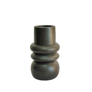 NUBIA ΒΑΖΟ 18x18x31cm ΞΥΛΟ ΜΑΥΡΟ
