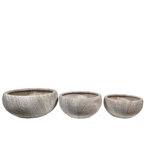 PUMOR ΚΑΣΠΩ ΣΕΤ 3ΤΜΧ 43x43x18cm ΚΕΡΑΜΙΚΟ ΜΠΕΖ ΛΕΥΚΟ