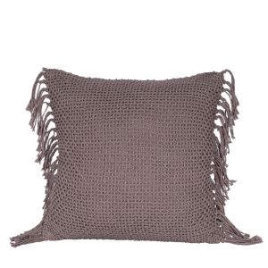 ARNAV ΔΙΑΚΟΣΜΗΤΙΚΟ ΜΑΞΙΛΑΡΙ 45x45cm ΥΦΑΣΜΑ ΓΚΡΙ ΣΚΟΥΡΟ POLYESTER