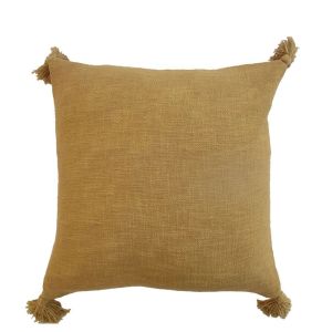 NIHAL ΔΙΑΚΟΣΜΗΤΙΚΟ ΜΑΞΙΛΑΡΙ 45x45cm ΥΦΑΣΜΑ ΜΟΥΣΤΑΡΔΙ POLYESTER