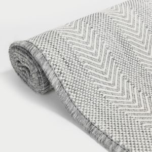 VISHAL ΧΑΛΙ ΕΞΩΤΕΡΙΚΟΥ ΧΩΡΟΥ 200x150cm PP ΓΚΡΙ ΛΕΥΚΟ