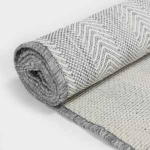 VISHAL ΧΑΛΙ ΕΞΩΤΕΡΙΚΟΥ ΧΩΡΟΥ 200x150cm PP ΓΚΡΙ ΛΕΥΚΟ