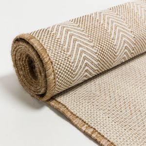 KUNAL ΧΑΛΙ ΕΞΩΤΕΡΙΚΟΥ ΧΩΡΟΥ 200x150cm PP ΜΠΕΖ ΛΕΥΚΟ