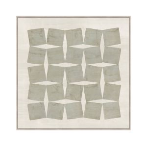 CHAINED ΠΙΝΑΚΑΣ ΔΙΑΚΟΣΜΗΤΙΚΟΣ ΜΕ ΚΟΡΝΙΖΑ 80x80x4cm ΚΑΜΒΑΣ BEIGE ΓΚΡΙ ΞΥΛΟ ΦΥΣΙΚΟ