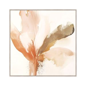 CALANDIUM.B ΠΙΝΑΚΑΣ ΔΙΑΚΟΣΜΗΤΙΚΟΣ ΜΕ ΚΟΡΝΙΖΑ 80x80x4cm ΚΑΜΒΑΣ BEIGE ΠΟΛΥΧΡΩΜΟ ΞΥΛΟ ΦΥΣΙΚΟ