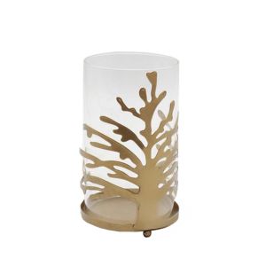 EMBER ΒΑΣΗ ΡΕΣΩ 10.5x10.5x16cm ΜΕΤΑΛΛΟ ΧΡΥΣΟ ΜΕΤΑΛΛΙΚΟ ΓΥΑΛΙ