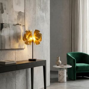 BLOSSOM ΦΩΤΙΣΤΙΚΟ ΕΠΙΤΡΑΠΕΖΙΟ 34.5x34.5x55cm ΜΕΤΑΛΛΟ BROWN GOLD ΜΑΥΡΟ