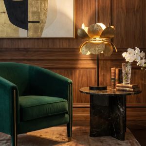 BLOSSOM ΦΩΤΙΣΤΙΚΟ ΕΠΙΤΡΑΠΕΖΙΟ 26x26x55cm ΜΕΤΑΛΛΟ BROWN GOLD