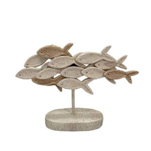 DANZA ΔΙΑΚΟΣΜΗΤΙΚΟ ΨΑΡΙ 31.2x9.5x21.5cm POLYRESIN ΜΠΕΖ ΚΑΦΕ