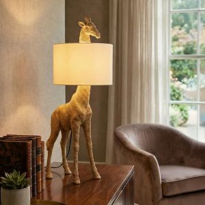 GIRAFFA ΦΩΤΙΣΤΙΚΟ ΕΠΙΤΡΑΠΕΖΙΟ 30x26x68cm POLYRESIN ΦΥΣΙΚΟ ΥΦΑΣΜΑ